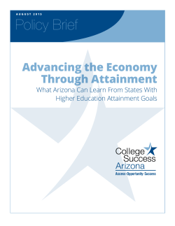Advancing the Economy Through Attainment