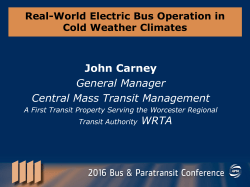 Real-World Electric Bus Operation in Cold Weather Climates