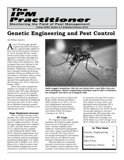 Genetic Engineering and Pest Control - Bio