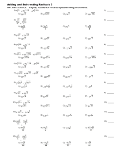 Adding and Subtracting Radicals 3