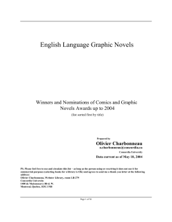 English Language Graphic Novels - Spectrum: Concordia University