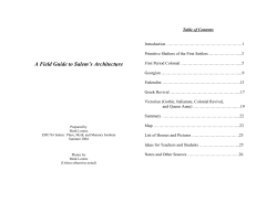 A Field Guide to Salem`s Architecture