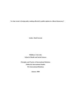To what extent is foreign policy-making affected by public opinion in