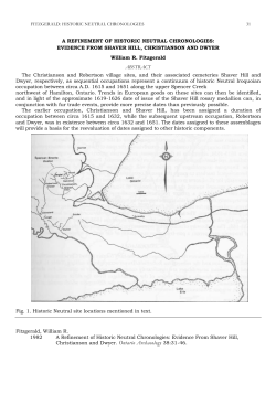 Evidence from Shaver Hill, Christianson and Dwyer