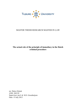 2. The definition of the principle of immediacy