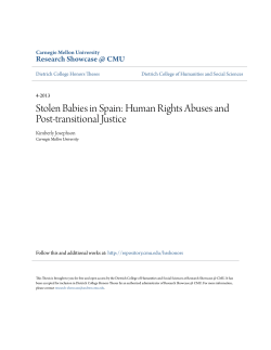 Stolen Babies in Spain: Human Rights Abuses and Post