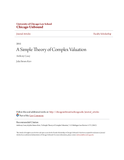 A Simple Theory of Complex Valuation