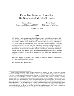 Urban Population and Amenities: The Neoclassical