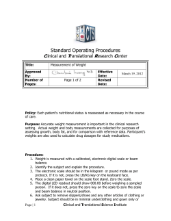 Measurement of Weight