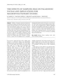 the effects of sampling bias on palaeozoic faunas and implications
