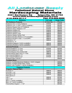 Pricing - All Landscape Supply