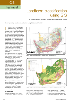 Landform classification using GIS