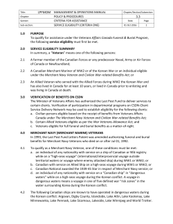 Service Eligibility