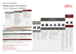 Mobility Opens New Horizons FUJITSU Notebook LIFEBOOK