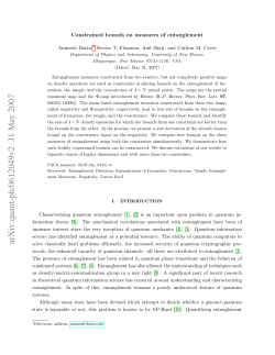 Constrained bounds on measures of entanglement