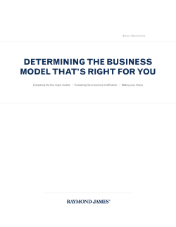 determining the business model that`s right for you