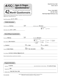 Month Questionnaire