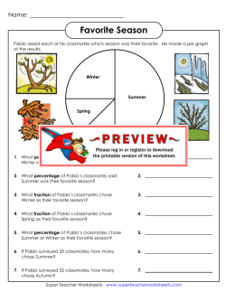 Pie Graph: Seasons - Super Teacher Worksheets