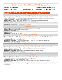 Greater Latrobe School District Weekly Lesson Plan