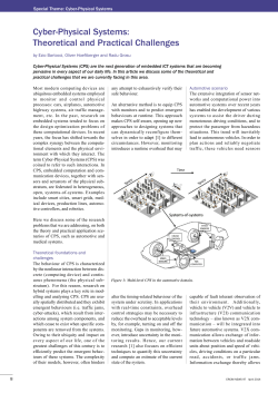 Cyber-Physical Systems: theoretical and Practical Challenges