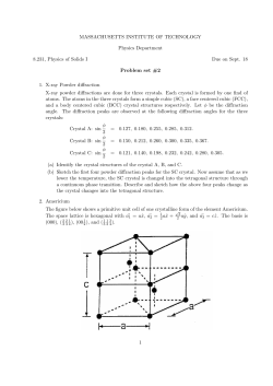 MASSACHUSETTS INSTITUTE OF TECHNOLOGY Physics