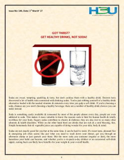 got thirst? get healthy drinks, not soda!