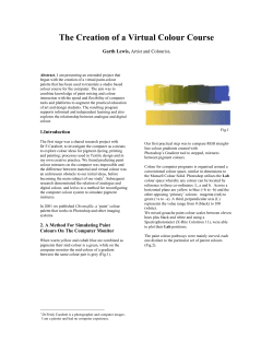 The Creation of a Virtual Colour Course