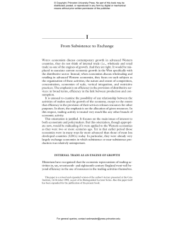 From Subsistence to Exchange
