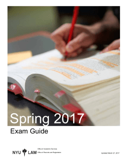 Spring 2017 Exam Guide