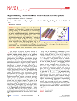 High-Efficiency Thermoelectrics with Functionalized Graphene