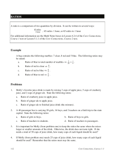 RATIOS Example Problems