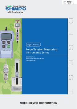 Force/Tension Measuring Instruments Series
