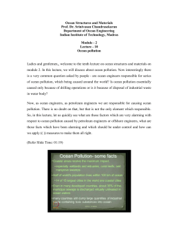 Ocean Structures and Materials Prof. Dr. Srinivasan