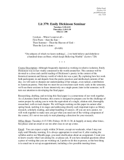 Emily Dickinson Seminar