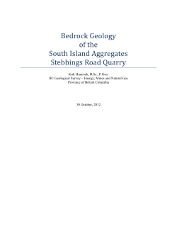 Bedrock Geology of the South Island Aggregates Stebbings Road