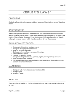 kepler`s laws - Mike Chaffin
