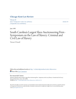 South Carolina`s Largest Slave Auctioneering Firm