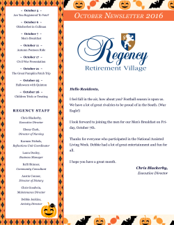 october newsletter 2016 - Regency Retirement Birmingham