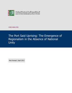 The Port Said Uprising - Arab Center for Research and Policy Studies