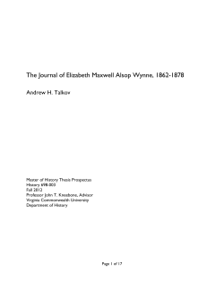 The Journal of Elizabeth Maxwell Alsop Wynne, 1862-1878