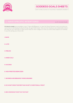 Goddess Goals sheets - Aphrodite University