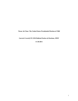 Nixon Ab Chao - the US Presidential Election 1968