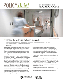 Bending the healthcare cost curve in Canada