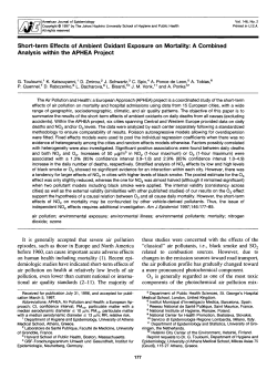 Short-term Effects of Ambient Oxidant Exposure on Mortality: A