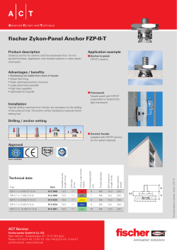 fischer Zykon-Panel Anchor FZP-II-T