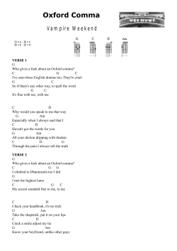 Oxford Comma - Ukulele Hunt