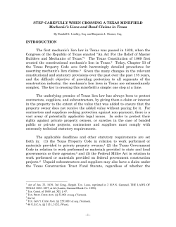 STEP CAREFULLY WHEN CROSSING A TEXAS MINEFIELD
