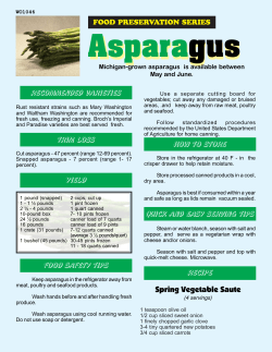 FOOD PRESERVATION SERIES Asparagus