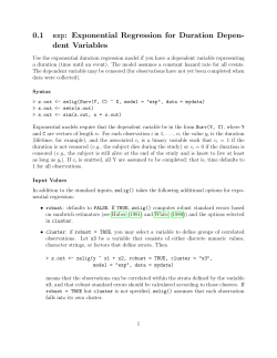 Exponential Regression for Duration Dependent Variables