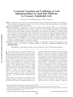 Lysosomal Targeting and Trafficking of Acid Sphingomyelinase to